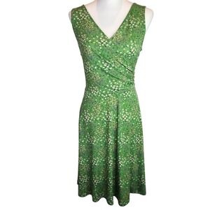 Stitch Fix Kaileigh Green Floral Faux Wrap Sleeveless A-Line Dress XL Summer
